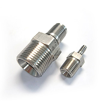 stainless steel threaded connector nipple